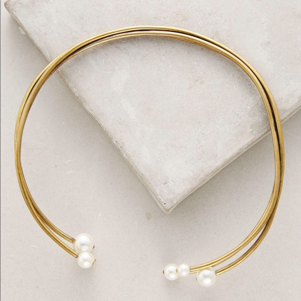 Lena Bernard collar necklace with pearl